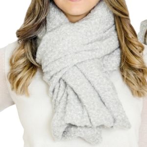 Plush Grey Infinity Scarf